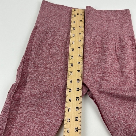 Leggings Womens Red Compression - Picture 5 of 8